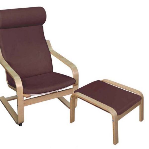 Стол Релакс тъмен + табуретка